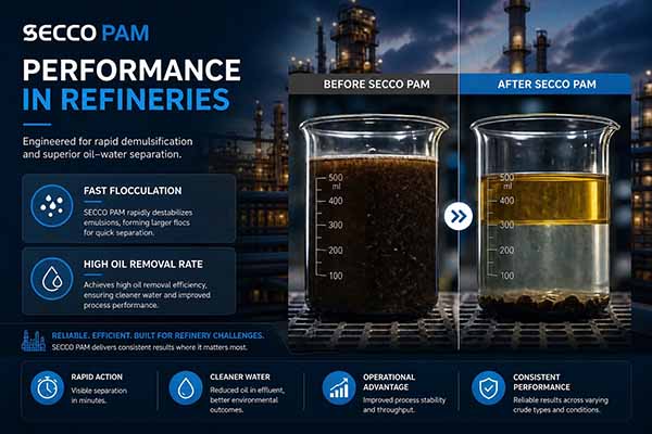 Đ&aacute;nh ph&aacute; r&agrave;o cản dầu nhũ tương - Ph&acirc;n t&iacute;ch kỹ thuật ch&iacute;nh của polyacrylamide trong xử l&yacute; nước thải dầu v&agrave; t&aacute;ch dầu-nước